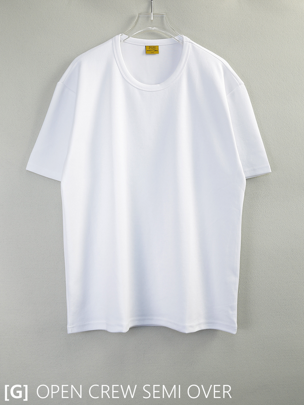 [골드라벨] 세미오버핏 와이드 크루넥 티셔츠